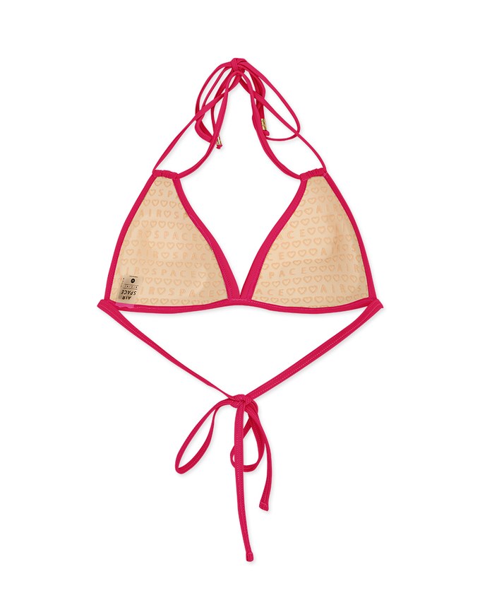 【PUSH UP】3Way Plain Color Bikini Top Double Strap And Bra Padded