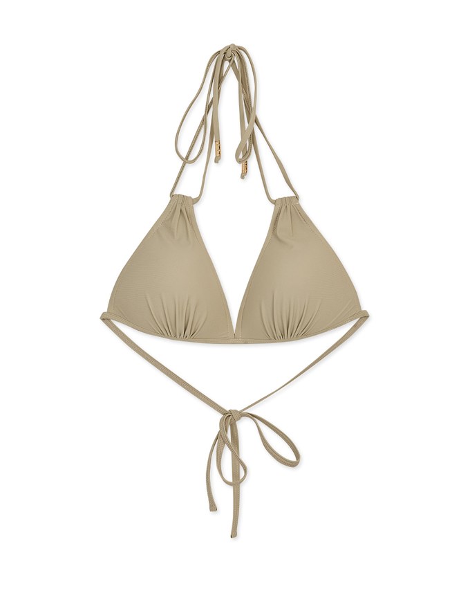 【PUSH UP】3Way Plain Color Bikini Top Double Strap And Bra Padded
