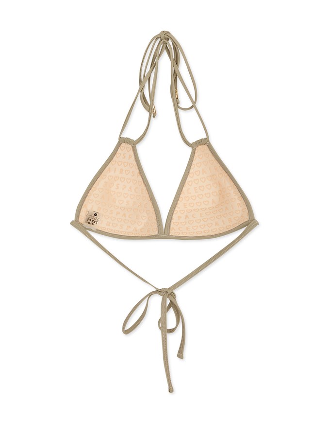 【PUSH UP】3Way Plain Color Bikini Top Double Strap And Bra Padded