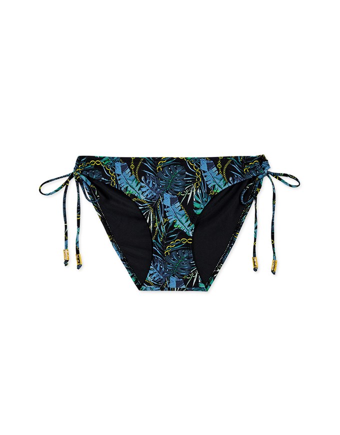 Printed Tie-Side Bikini Bottom