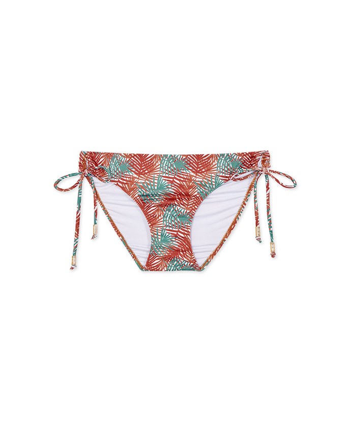 Printed Tie-Side Bikini Bottom