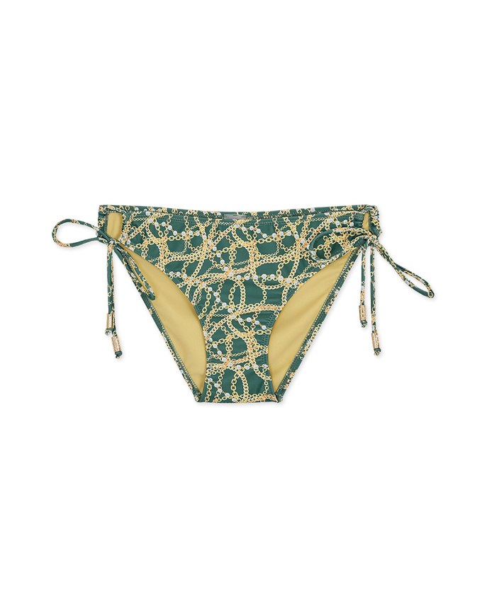 Printed Tie-Side Bikini Bottom