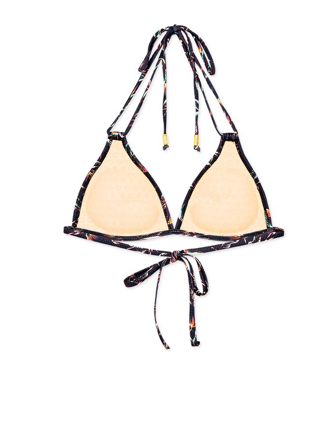 【PUSH UP】3Way Printed Bikini Top Double Strap And Bra Padded