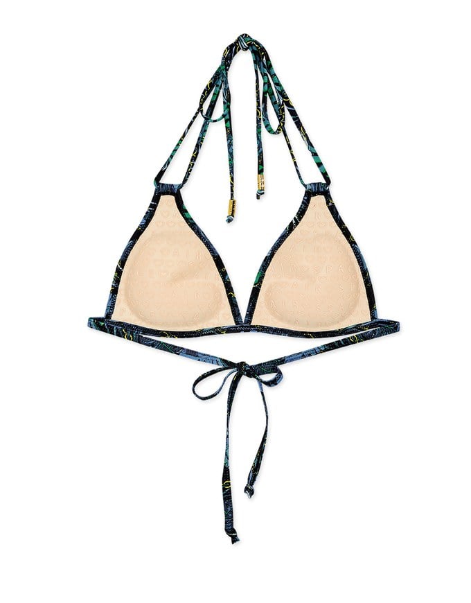 【PUSH UP】3Way Printed Bikini Top Double Strap And Bra Padded