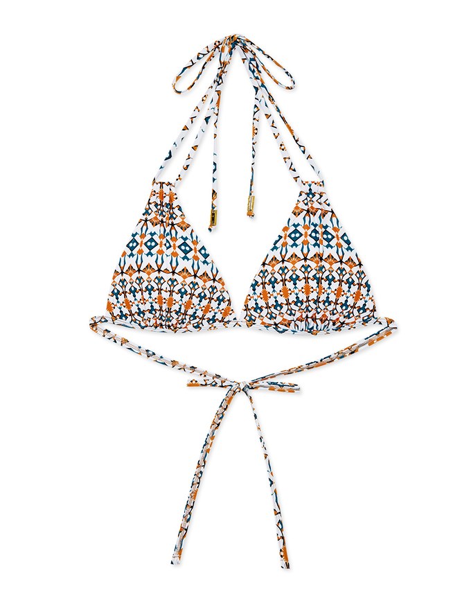 【PUSH UP】3Way Printed Bikini Top Double Strap And Bra Padded