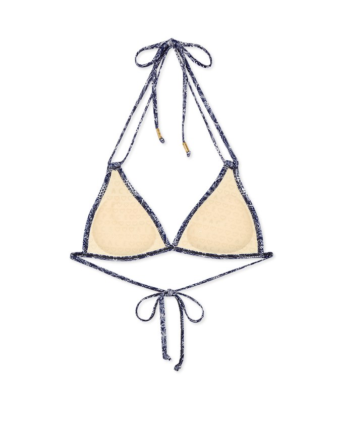 【PUSH UP】3Way Printed Bikini Top Double Strap And Bra Padded