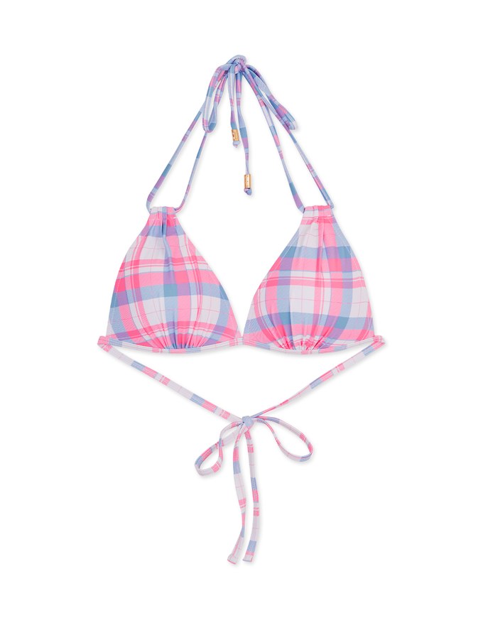 【PUSH UP】3Way Printed Bikini Top Double Strap And Bra Padded