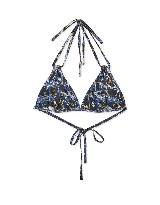 【PUSH UP】3Way Printed Bikini Top Double Strap And Bra Padded