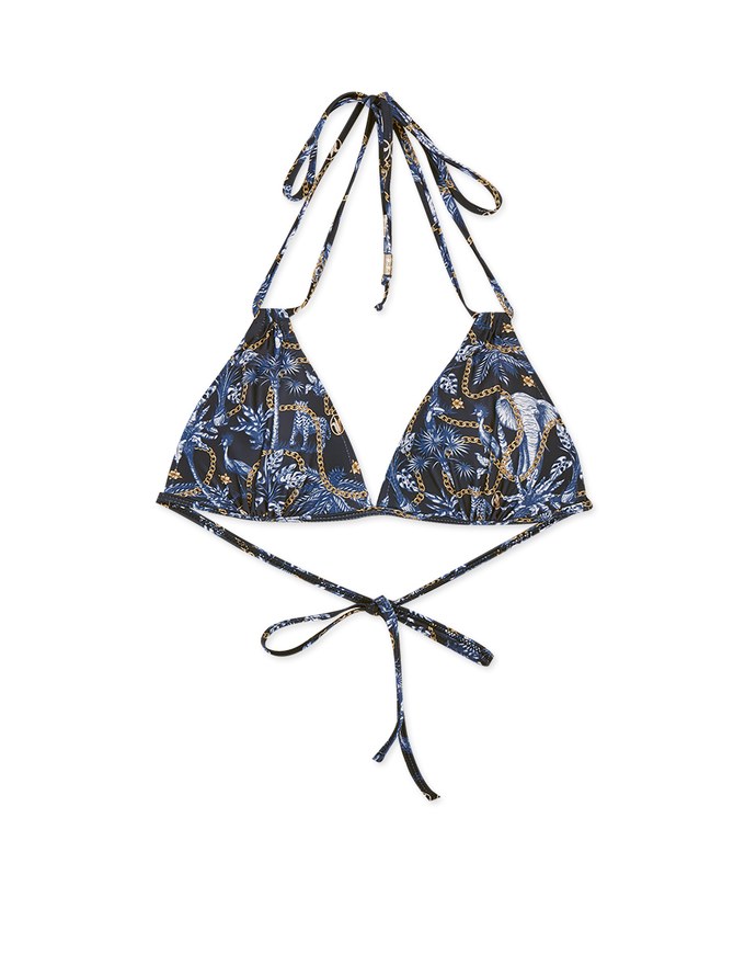 【PUSH UP】3Way Printed Bikini Top Double Strap And Bra Padded