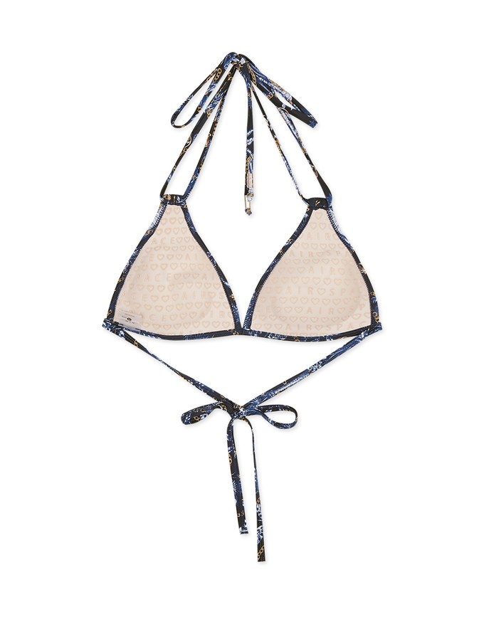 【PUSH UP】3Way Printed Bikini Top Double Strap And Bra Padded