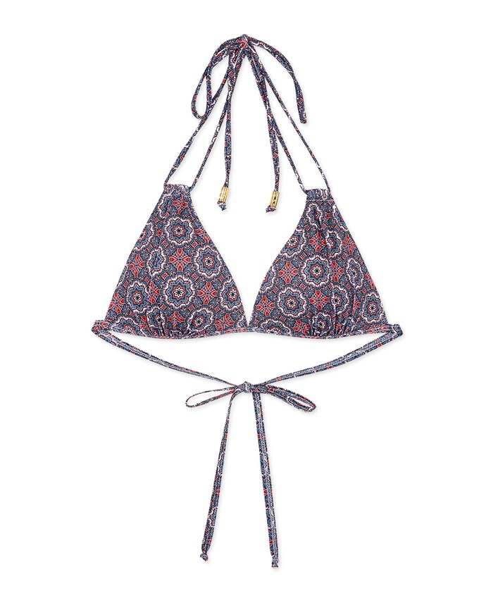 【PUSH UP】3Way Printed Bikini Top Double Strap And Bra Padded