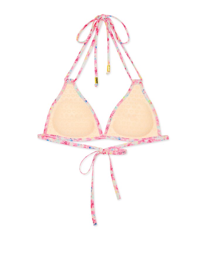 【PUSH UP】3Way Printed Bikini Top Double Strap And Bra Padded