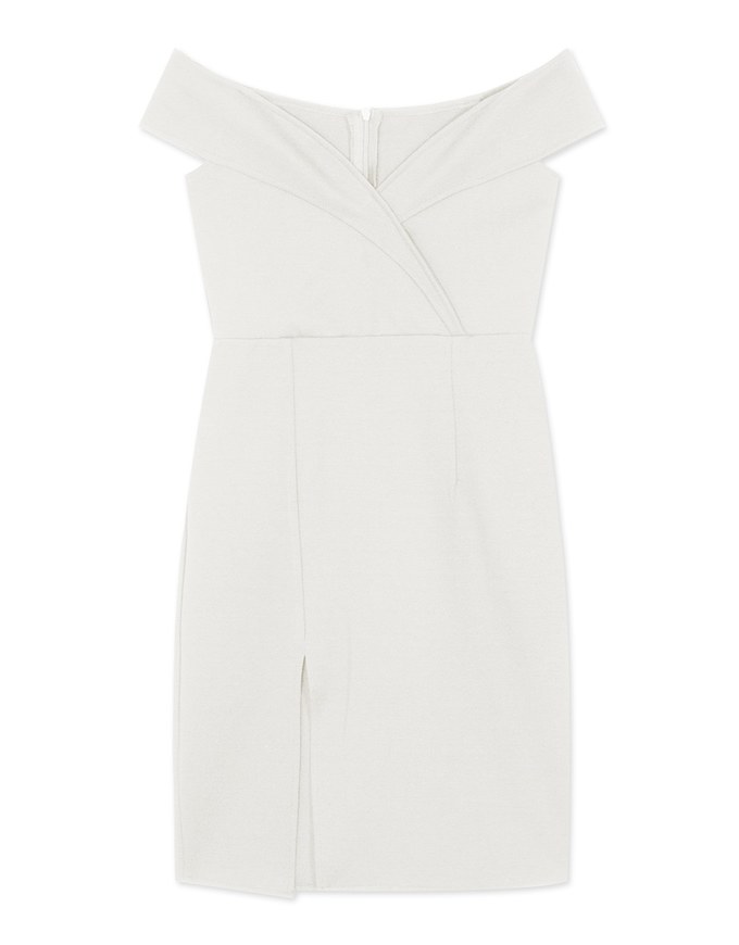 Off Shoulder Lapel Bodycon Dress