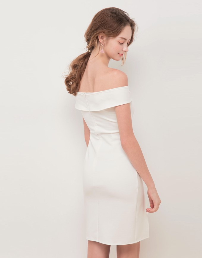 Off Shoulder Lapel Bodycon Dress