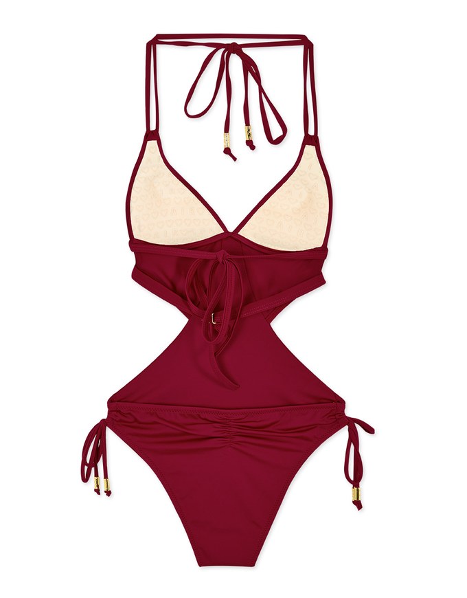 【PUSH UP】3Way Double Strap One Piece Swimsuit Bikini