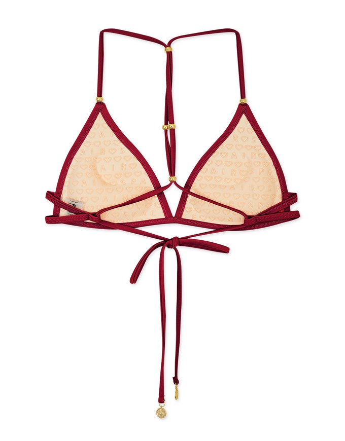 【PUSH UP】Bikini TOP Beaded Y-Shaped Push-Up Bikini Top (Thick Padded)