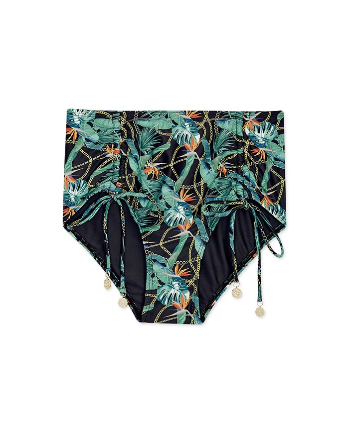 【SLIMMING】Printed Drawstring Waist Trainer Sculpting Bikini Bottom