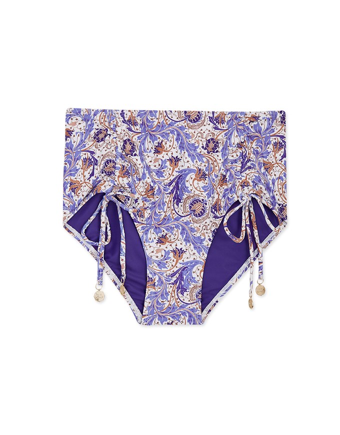 【SLIMMING】Printed Drawstring Waist Trainer Sculpting Bikini Bottom
