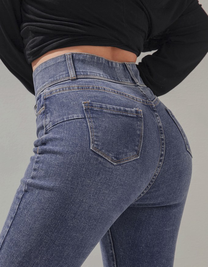 No Filter Shape-Up Slimming Straight-Leg Denim Jeans Pants