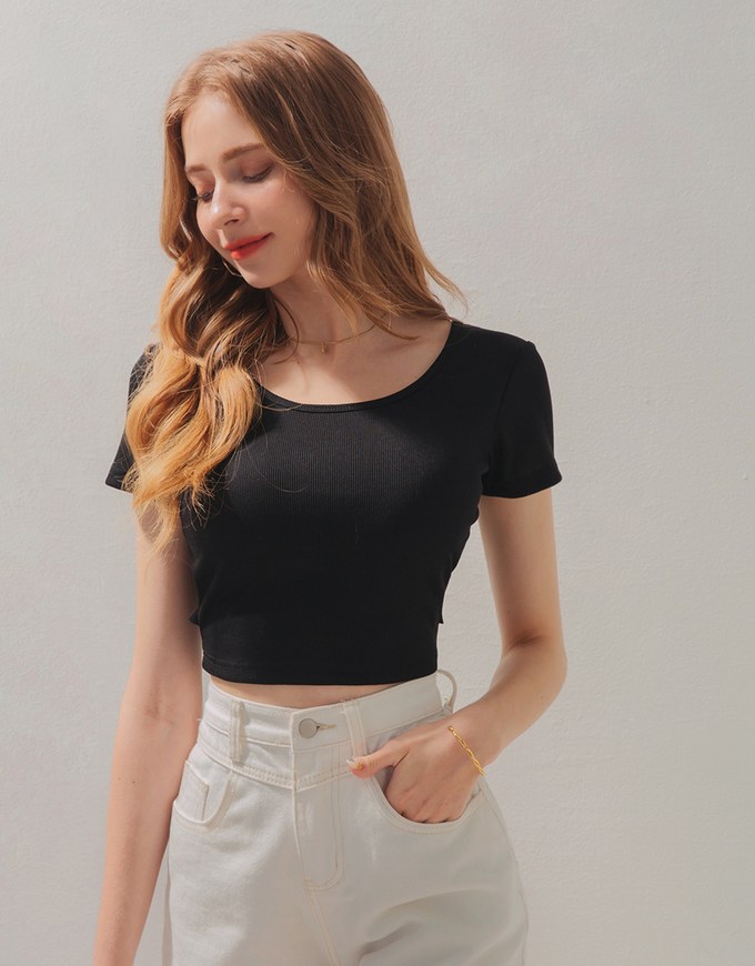 Low Back Crop Top (With Detachable Padding)