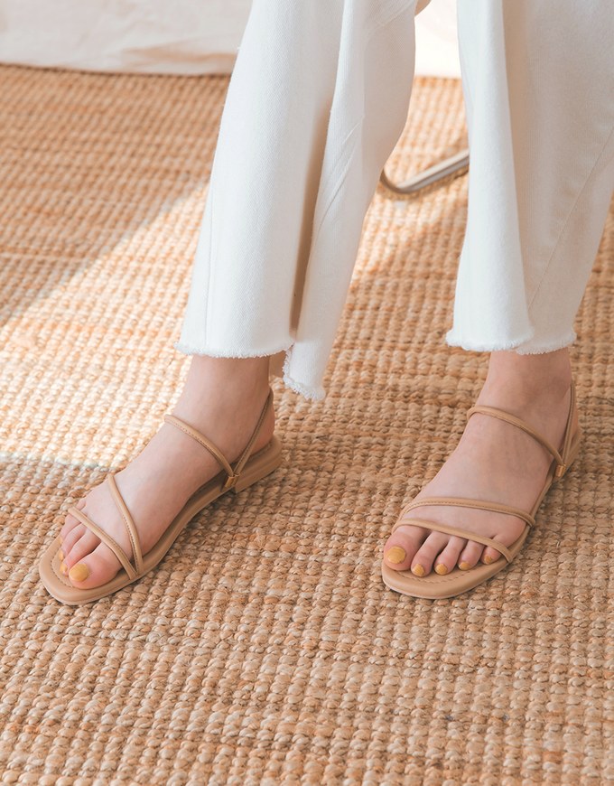 2Way Thin-Strappy Flat Sandals