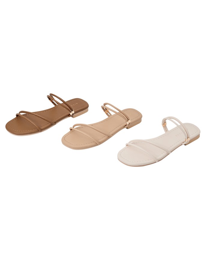 2Way Thin-Strappy Flat Sandals