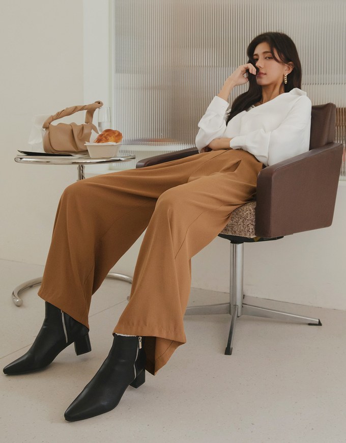 Stylish Hollow Back With Buttons Anti-Wrinkle Iron Free Blouse Shirt