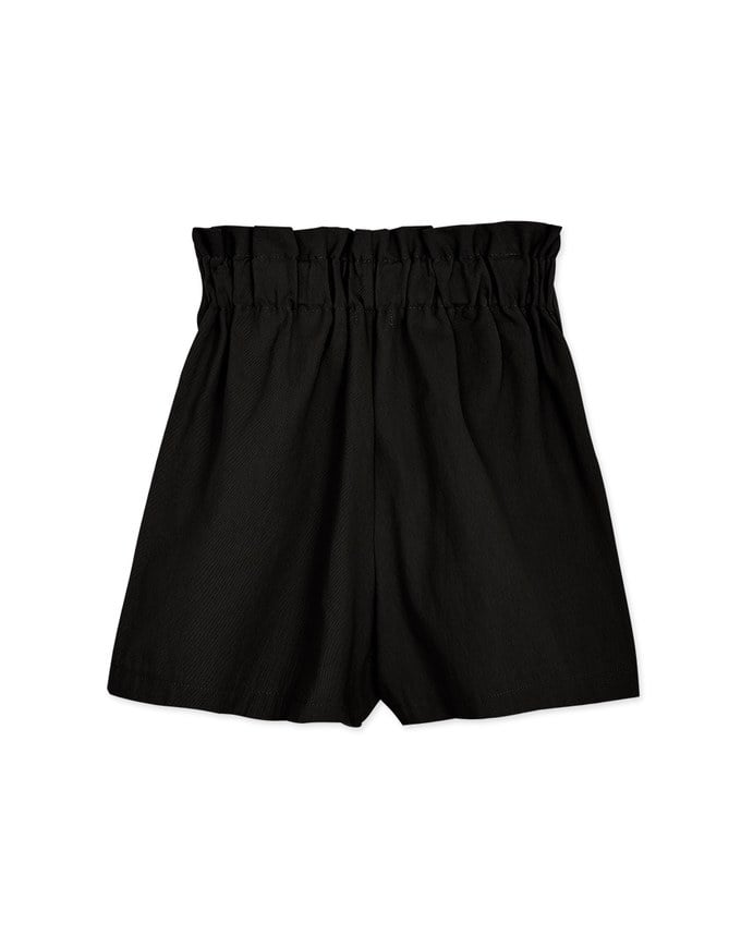 High Waisted Buttoned Slimming Elastic Shorts