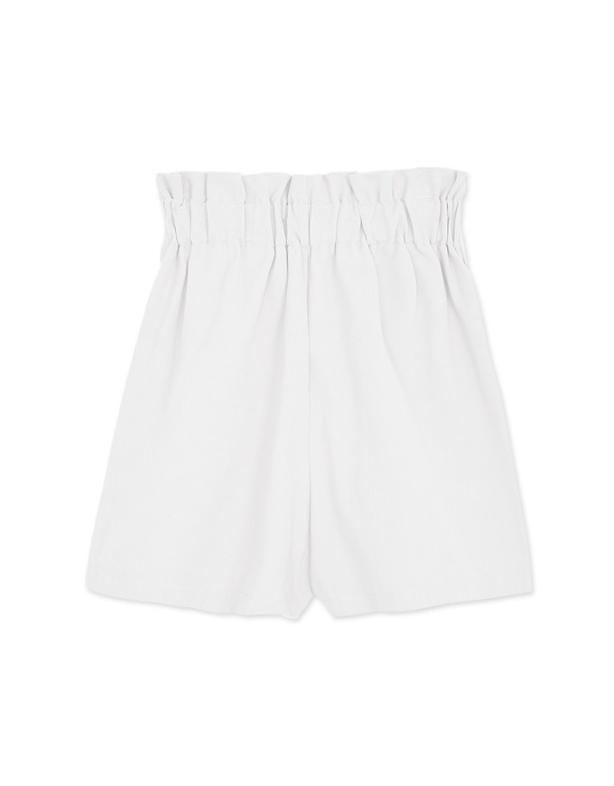 High Waisted Buttoned Slimming Elastic Shorts