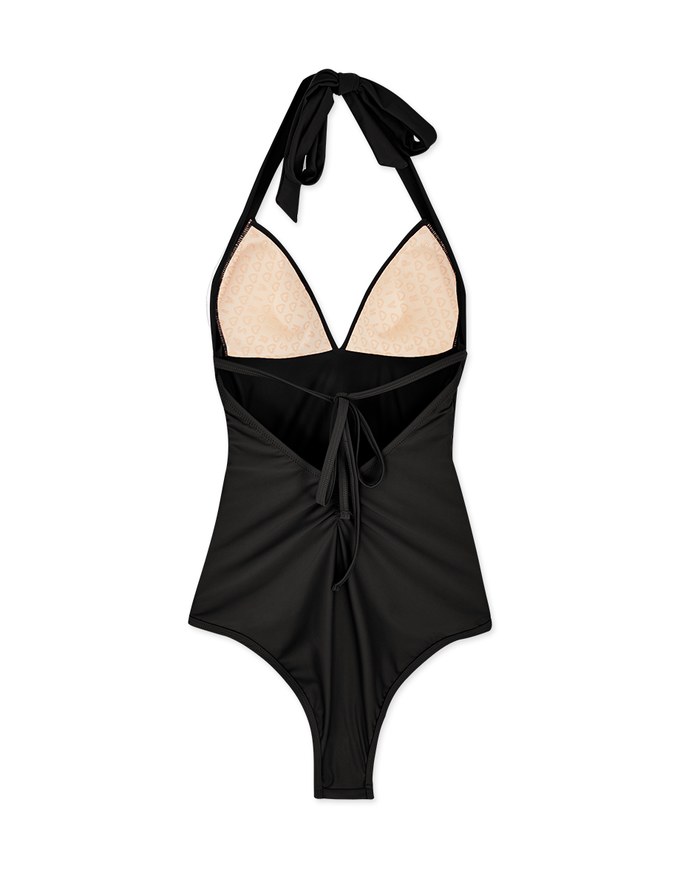 【SLIMMING】Halter Waist Trainer Sculpting Swimsuit Push Up Bra Padded