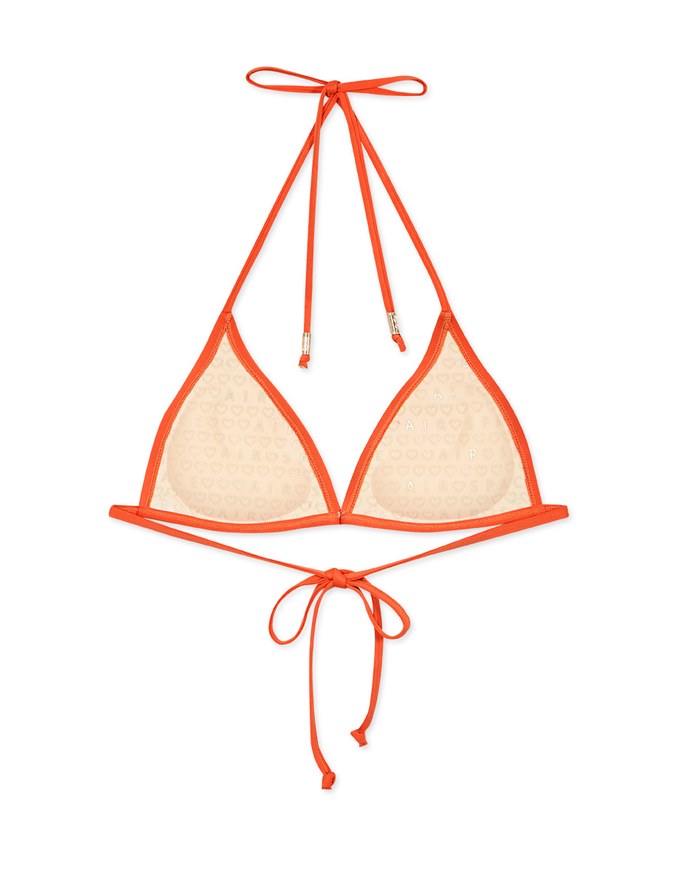 【LIGHT PUSH UP】Plain Color Bikini Top Single Strap And Thin Bra Padded