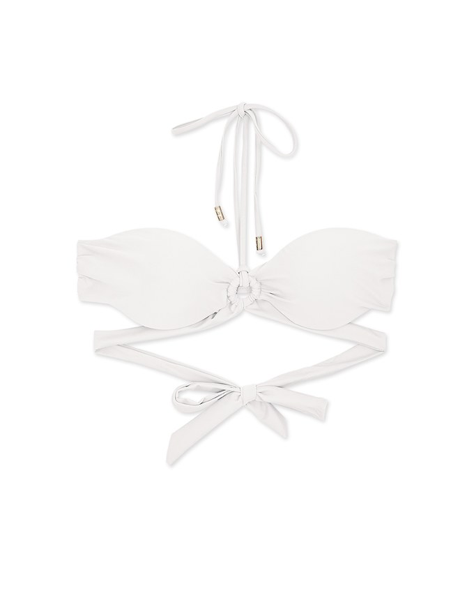 【PUSH UP】2Way Ring-Embellished Bikini Top