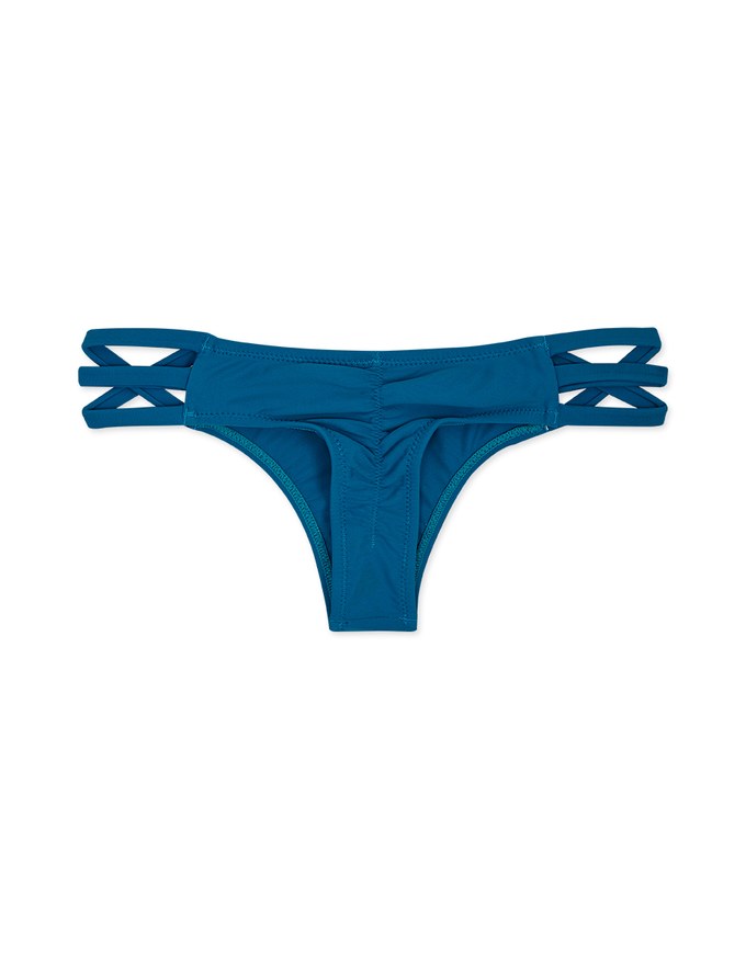 Criss-Cross Strappy Thong Bikini Bottom