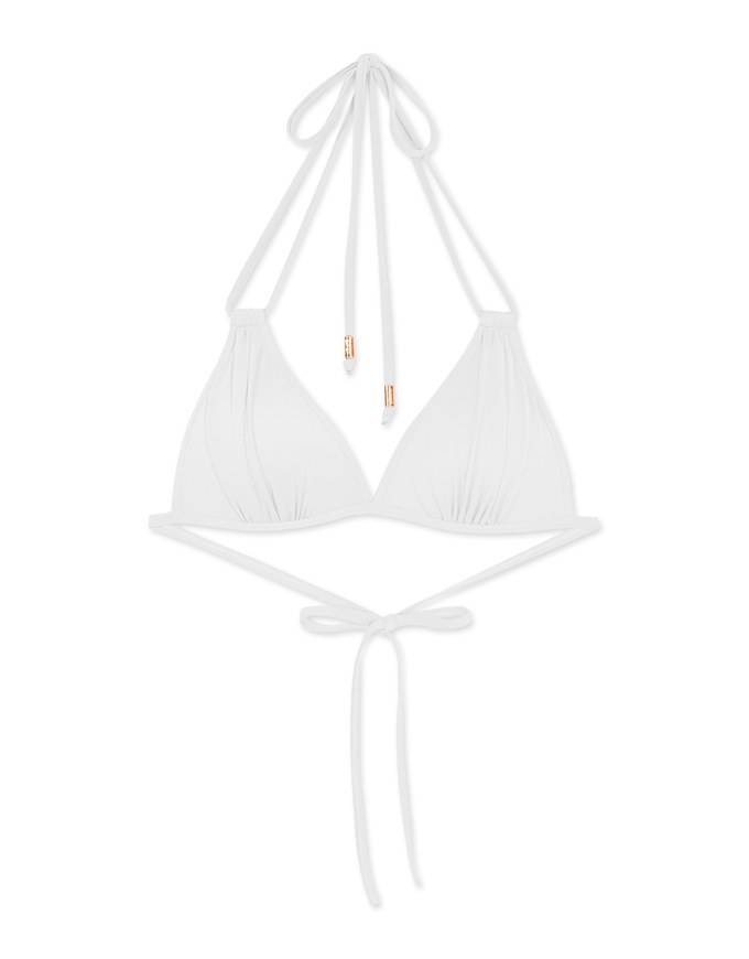 【LIGHT PUSH UP】3Way Plain Color Bikini Top Double Strap And Thin Bra Padded