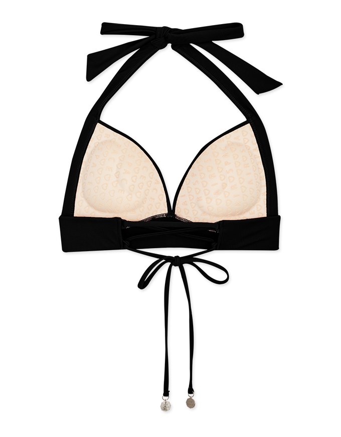【PUSH UP】Cropped Corset Bikini Top With Bra Padded