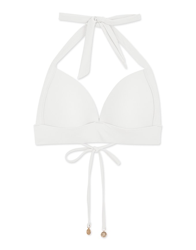 【PUSH UP】Cropped Corset Bikini Top With Bra Padded