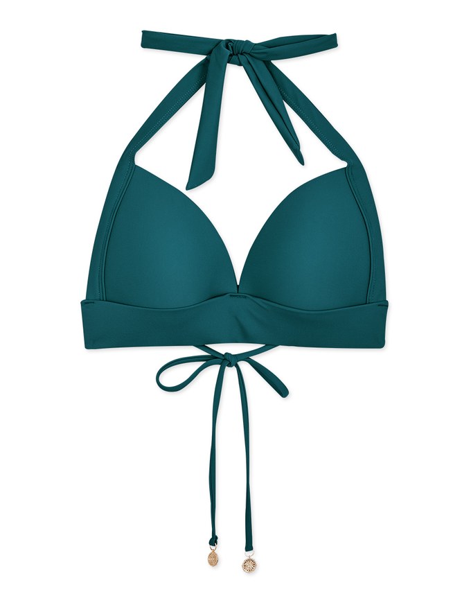 【PUSH UP】Cropped Corset Bikini Top With Bra Padded
