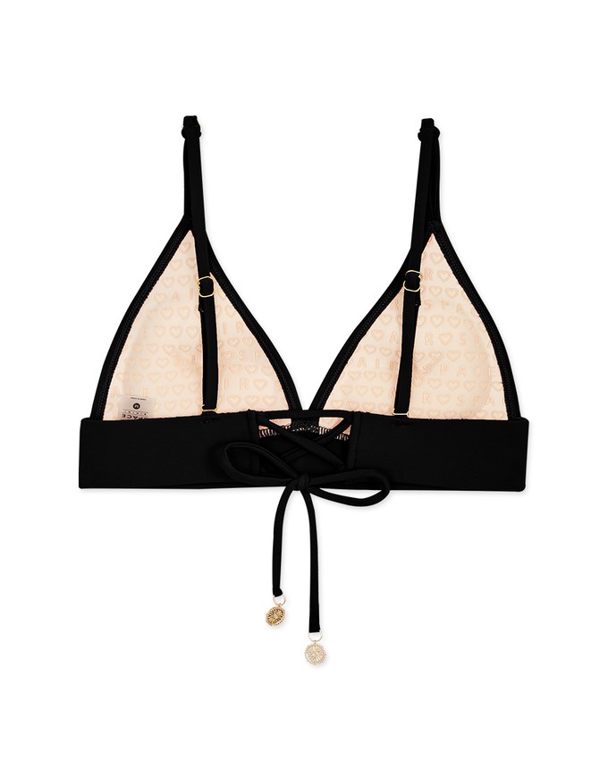 【PUSH UP】Cropped Corset Bikini Top With Bra Padded