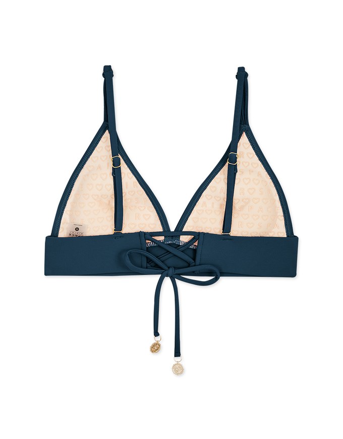 【PUSH UP】Cropped Corset Bikini Top With Bra Padded