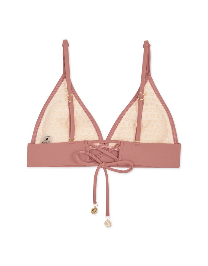 【PUSH UP】Cropped Corset Bikini Top With Bra Padded