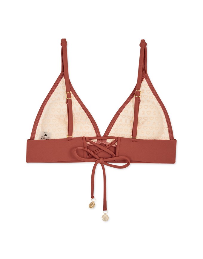 【PUSH UP】Cropped Corset Bikini Top With Bra Padded