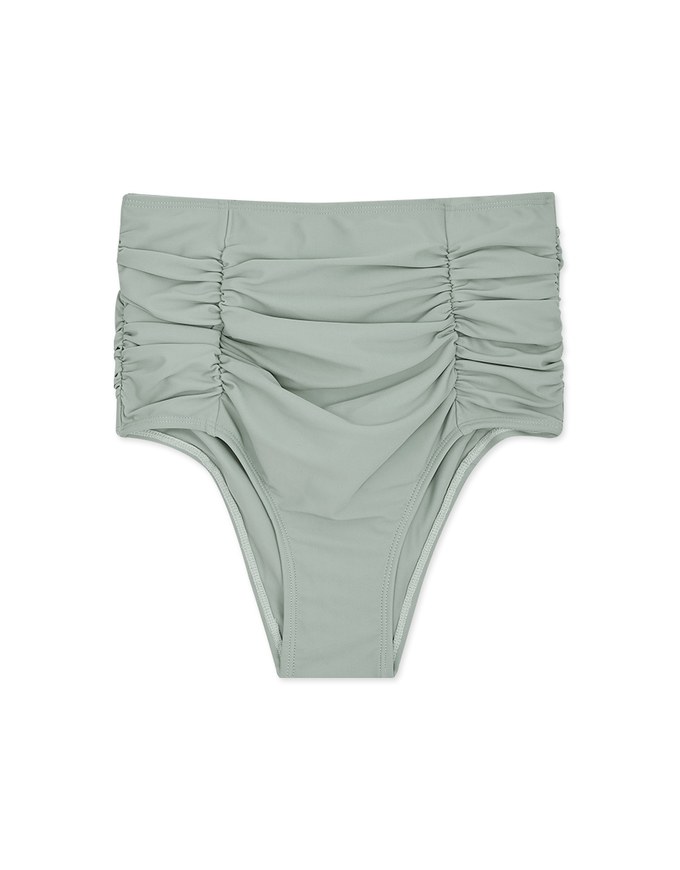 Ruched Waist-Trainer Sculpting Bikini Bottom