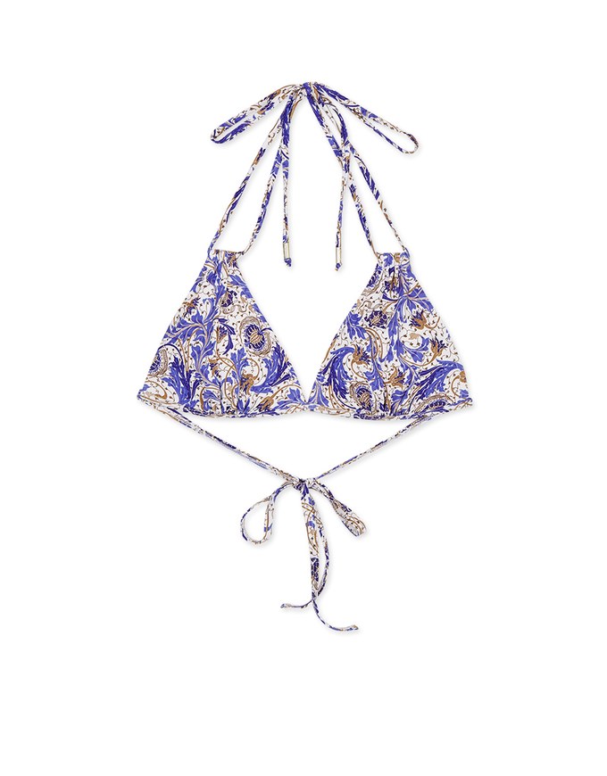 【LIGHT PUSH UP】3Way Printed Bikini Top Double Strap And Thin Bra Padded