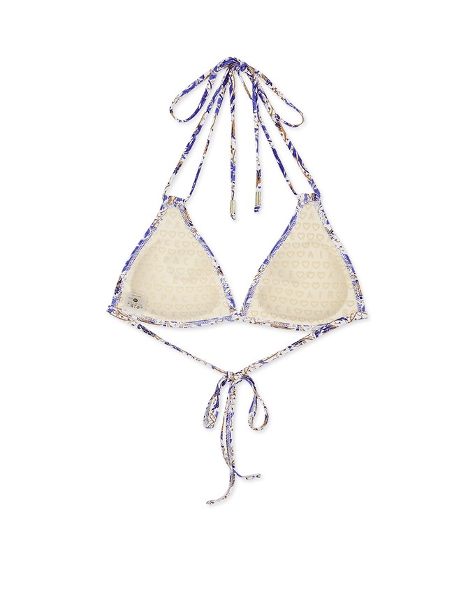 【LIGHT PUSH UP】3Way Printed Bikini Top Double Strap And Thin Bra Padded