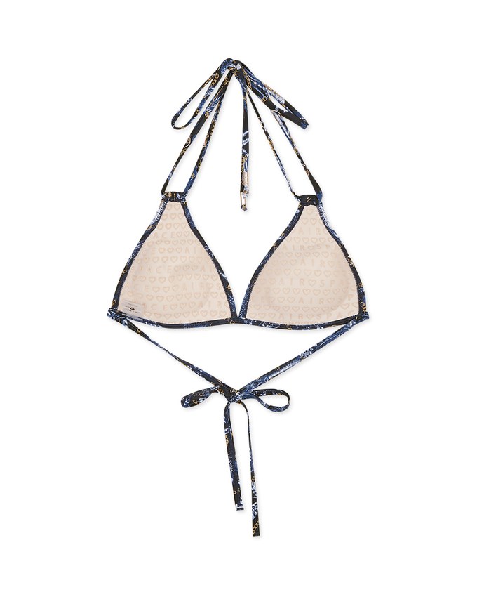 【LIGHT PUSH UP】3Way Printed Bikini Top Double Strap And Thin Bra Padded