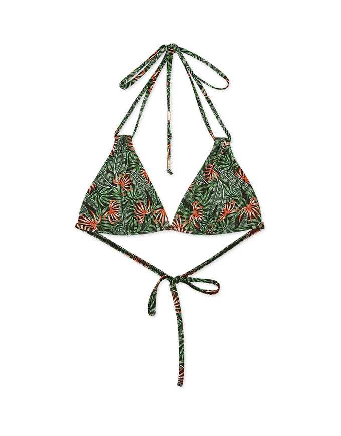 【LIGHT PUSH UP】3Way Printed Bikini Top Double Strap And Thin Bra Padded