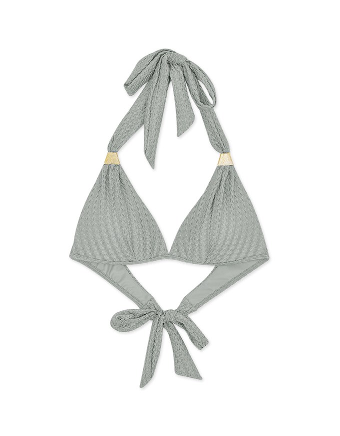 【PUSH UP】Bohemien Weave Braided Straps Bikini Top (Thick Padded)