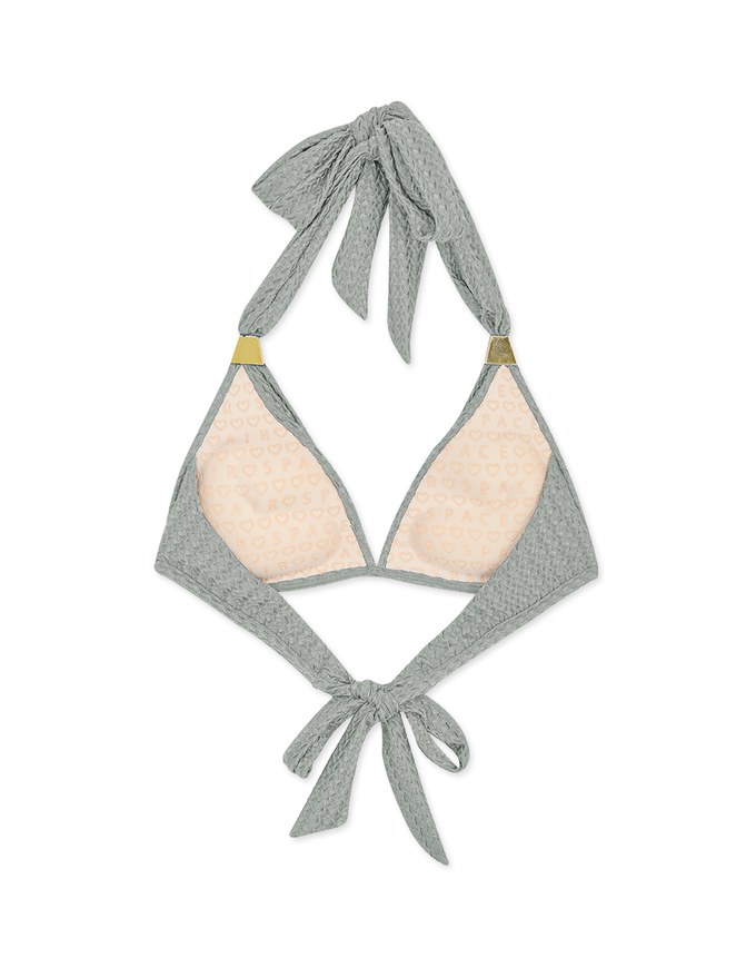 【PUSH UP】Bohemien Weave Braided Straps Bikini Top (Thick Padded)