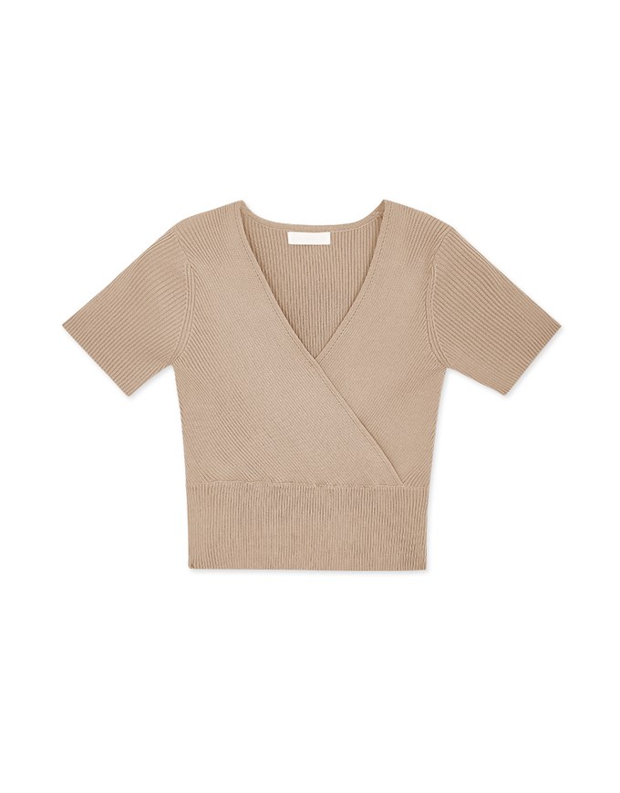 Versatile Crossover Knit Top