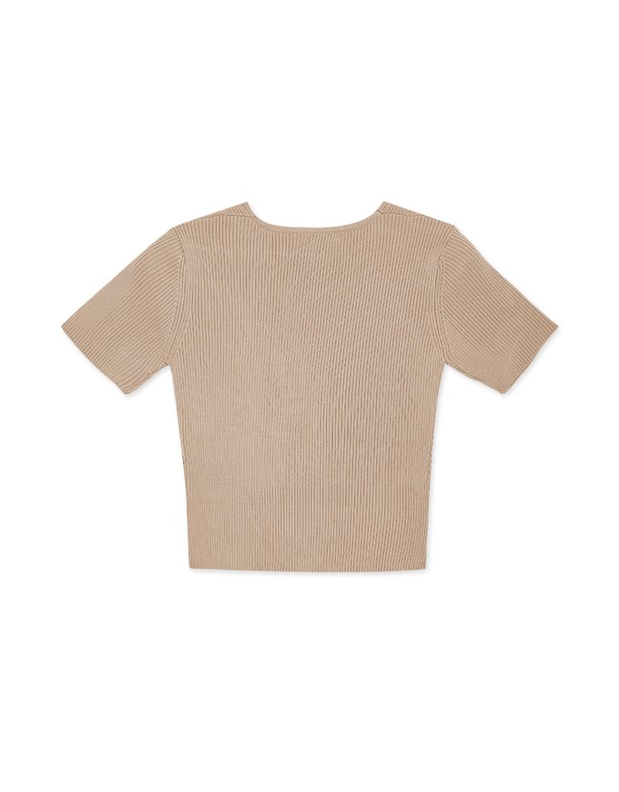 Versatile Crossover Knit Top
